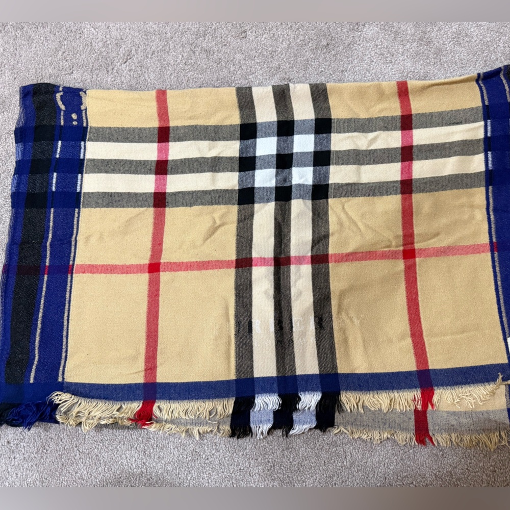 Plaid Fringe Scarf